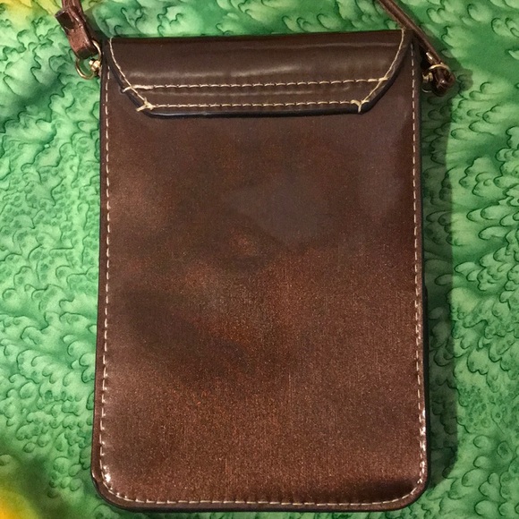 Bronze/copper crossbody small purse - Picture 2 of 6
